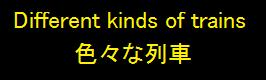  They have a lot of different kinds of trains in America.